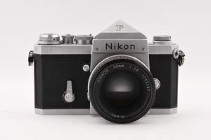 Nikon F アイレベル シルバー + AI NIKKOR 50mm F1.8 ニコン フィルムカメラ MF一眼レフ 標準単焦点レンズ ■02207
