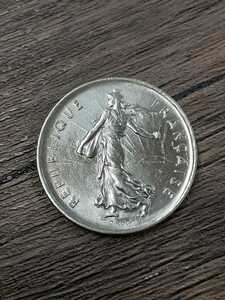 美品　アンティークコイン　フランス　種を撒く人　1971年 5フラン硬貨