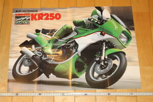 1984年　ポスター　カワサキ　KR250 kawasaki kr　昭和59年(検索)モーターサイクリスト付録/旧車/チラシ/パンフレット/カタログ(管理)631