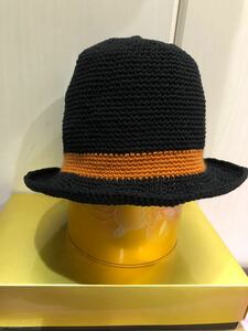 クロシェハット　かぎ針編みのクロシェ　バケットハット　メンズ用ハンドメイド　帽子　