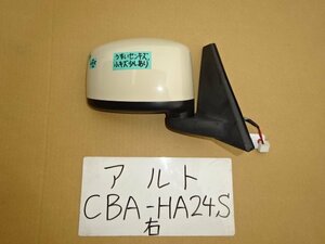 アルト　18年　CBA-HA24S　右ドアミラー　カラーZGF　５本線　電動格納式　電動リモコン式