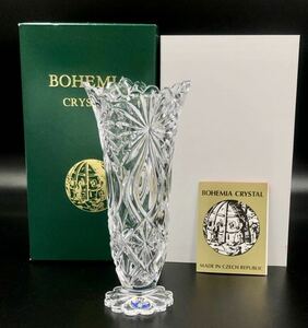 ≪BOHEMIA Crystal /ボヘミアクリスタル ≫フラワーベース 花瓶 花器 インテリア カットガラス 切子 