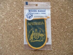 80s オーストラリア カンガルー エミュー ワッペン/エンブレム紋章ビンテージ旅行G.HUGHESパッチVINTAGEアップリケPATCHES AUSTRALIA