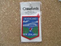 80s ニュージーランド オークランドAUCKLANDワッペン/ヨットNEW ZEALANDビンテージ旅行パッチVINTAGE橋アップリケPATCHES土産ラグビーNZ_画像1