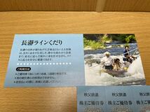 ☆お得☆長瀞ラインくだり乗船料　50%割引券　秩父鉄道株主ご優待券　数量1から9枚　送料63円から_画像2