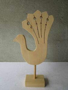  Northern Europe Vintage 1990 period Sweden author thing wooden. bird. objet d'art card holder store display Hoglund/ Wegner /a Alto 