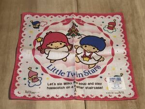  new goods unused that time thing SANRIO Sanrio Little Twin Stars fancy character Showa era vintage retoro handkerchie miscellaneous goods 