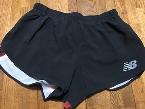 ニューバランス メンズ トレーニング ショートパンツ ブラック Mサイズ 吸汗速乾素材 送料無料