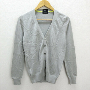 Z# United Arrows /UNITED ARROWS B&Y knitted cardigan # ash [ men's M]MENS/30[ used ]