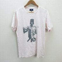 a■アールニューボールド/R.NEWBOLD イラストプリント Tシャツ【XL】ピンク/MENS/71【中古】_画像1