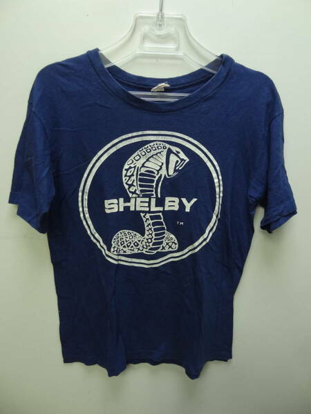 全国送料無料 アメリカ USA古着 60-70年代 超レア!!当時物 シェルビーコブラ SHELBY G.T.500 メンズ 紺色Tシャツ Sサイズぐらい