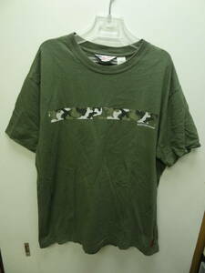 全国送料無料 アメリカ USA古着 80-90年代 STRUCTURE MADE IN USA メンズ ＆レディース 胸にカモフラージュ柄 半袖 Tシャツ M
