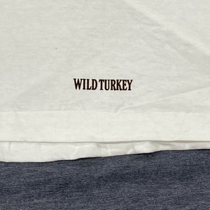 デッド 90s ワイルドターキー WILD TURKEY FRUIT OF THE LOOM L Tシャツ 白 企業 の画像6