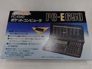 通電確認のみ SHARP/PC-E650/ポケットコンピュータ