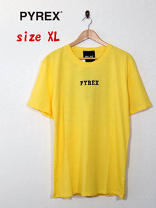 新品★最大値下げ　PYREX　パイレックス 半袖Tシャツ　前後プリント　イエロー/ブラック　サイズXL