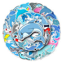イルカ　水族館　海洋生物　海豚　ドルフィン　哺乳類　シール　ステッカー50枚Y_画像5