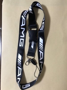 オフ会の必需品?///AMGロゴ ブラックネックストラップ 送料サービス A45 C63 S63 ゲレンデ SLC GLB SEC SL GT