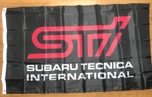 送料無料!お部屋に!オフ会に! STIロゴ バナーフラッグ 旗 特大サイズ スバル レガシー レヴォーグ インプレッサ