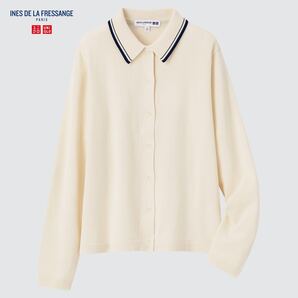 UNIQLO ユニクロ イネス ニットポロカーディガン(長袖)コラボ L