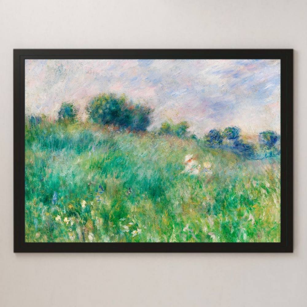 Renoir Meadow painting art glossy poster A3 bar cafe classic retro interior landscape painting impressionism France nature green, residence, interior, others