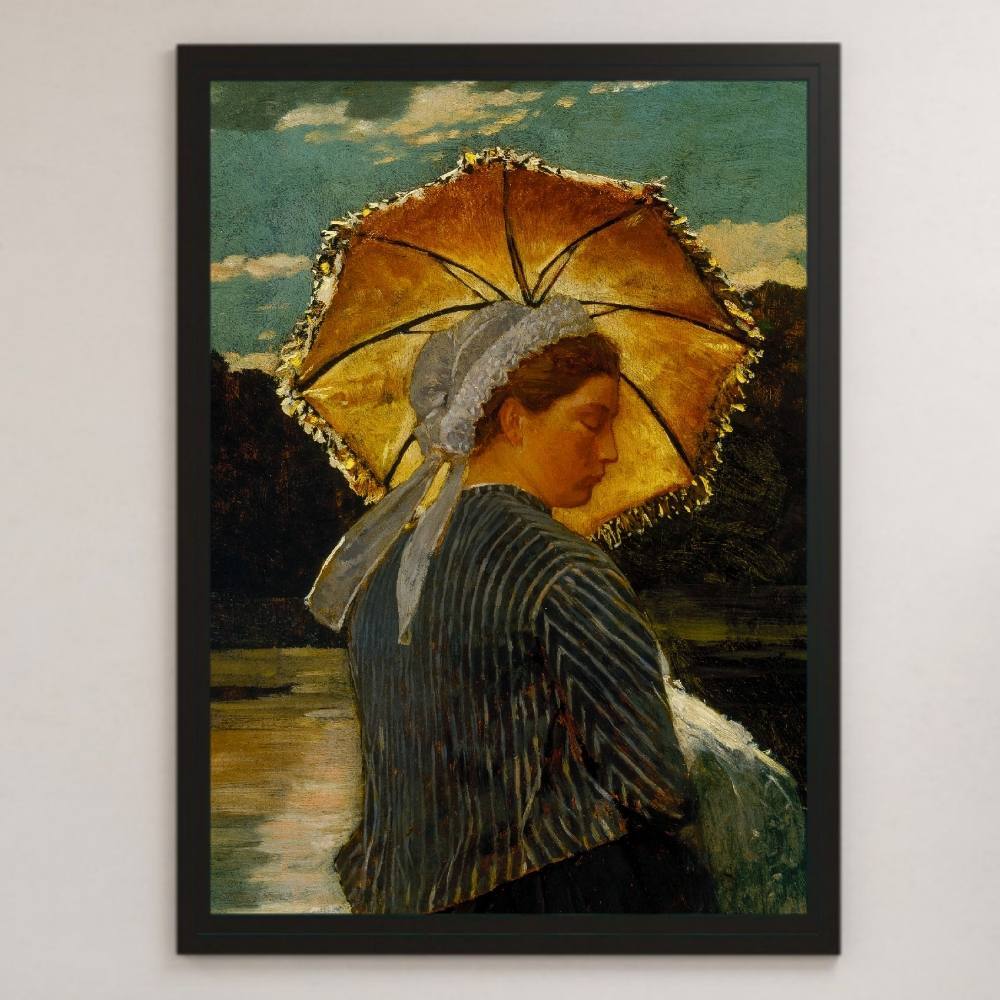 Winslow Homer Infirmière Peinture Art Brillant Affiche A3 Bar Café Classique Intérieur Femme Peinture Paysage Peinture Infirmière Parasol Élégant, résidence, intérieur, autres