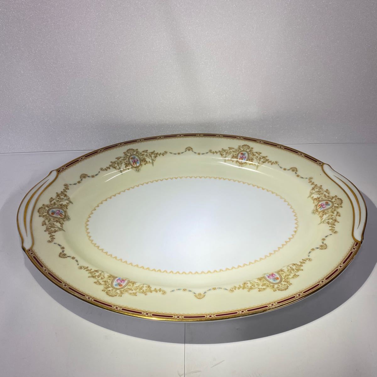 HERMES エルメス オーバルプラッターMM パシフォリア 大皿磁器