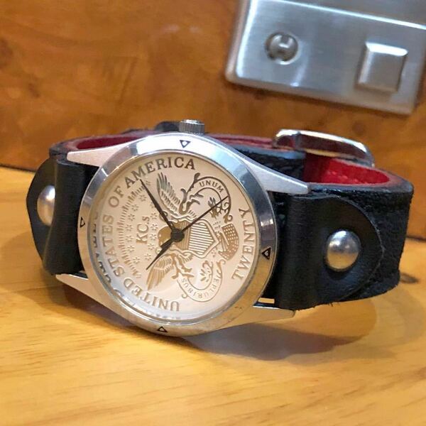【即決/送料無料】 KC,s wristwatch quartz ケイシーズ ケーシーズ ネイティブレザーブレスウォッチ アナログウォッチ クォーツ 中古腕時計
