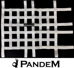 【M's】PANDEM ウインドーネット (ホワイト)／／パンデム セーフティー ウィンドーネット 窓ネット 安全ネット レース ドリフト ゼロヨン