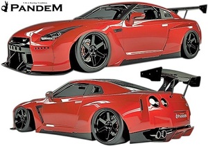 【M's】ニッサン R35 GT-R PANDEM ワイドボディKIT 9P (GTウイング仕様)／／FRP製 TRA京都 パンデム エアロセット GTR ワイドフェンダー