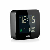 BRAUN ブラウン DIGITAL CLOCK デジタルクロック BC08B 置き時計 ブラック 静音設計 アラーム機能 スヌーズ機能 ライト機能★新品_画像3