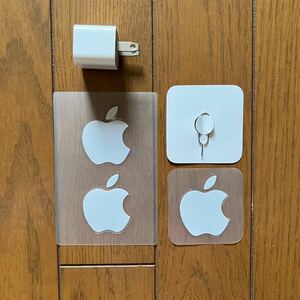 iPhone SIMカードピン 充電アダプター　Appleステッカー