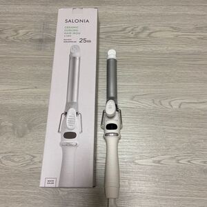 SALONIA セラミックカールヘアアイロン 25mm SL-008SW25 (シルバーホワイト)