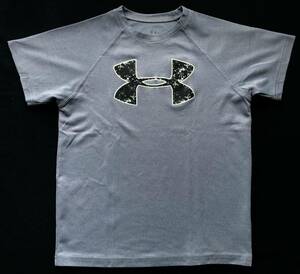 アンダーアーマー キッズ130 ビッグロゴ デカロゴ ドライTシャツ　　ラバープリント UNDER ARMOUR スポーツ トレーニング 部活 早1875