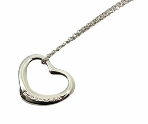  Tiffany Open Heart 2.2cm 40cm necklace Pele ti silver 925 Spain 