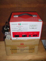 ★MATSUMOTO STAVOL AC自動電圧調整装置、入力:AC50V~130V/150V~250V(選択可能) 出力:110V/220V、50/60Hz、1000VA(動作確認済み)★未使用★_画像2