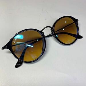 【新品未使用】 Ray-Ban レイバン　サングラス　RB2447-F 901/40 49□21 145 3N ブラック　丸型ミラーレンズ　rb081204