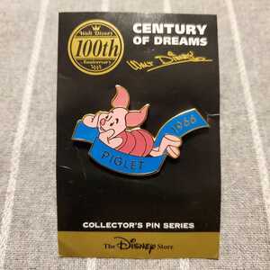 【激レア新品未使用】 Disney Store Walt Disney 100th Anniversary PIGLET ピンバッジ ／ ピグレット ピンバッチ ピンズ くまのプーさん