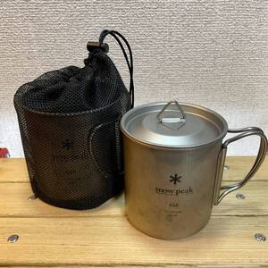 チタンの蓋と袋 スノーピーク 450mlの チタンシングルマグ にピッタリの蓋