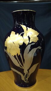 ■okura陶器・カトレア花瓶■美品