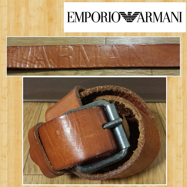 EMPORIO ARMANI エンポリオアルマーニ 本革 型押しベルト イタリア製