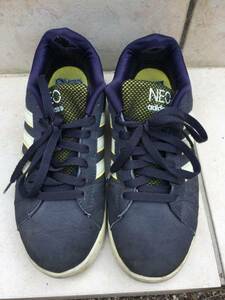 セール・アディダス　NEO　adidas スニーカー　25.5センチ　紺色