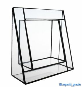  display planter plant glass box terrarium triangle shape stand Home garden equipment ornament free shipping 3