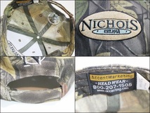 Accent Marketing HEADWEAR キャップ 迷彩 柄 カモフラージュ 帽子 NICHOLS ビンテージ ヴィンテージ USA 古着 オールド DB166_画像3