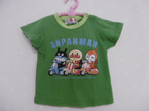 Ω アンパンマン Ω★90㎝★ 可愛い半袖Tシャツ ■グリーン■