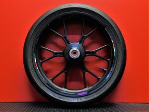 140[ appraisal A] Aprilia RS4 125 original front wheel MT2.75×J17 tire mountain 1 minute manufacture week year YAXM2218