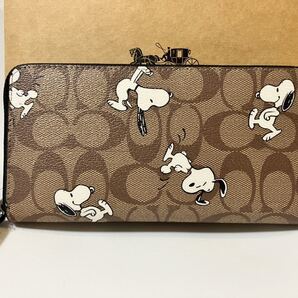 COACH コーチ 財布 長財布 peanutsコラボ スヌーピー