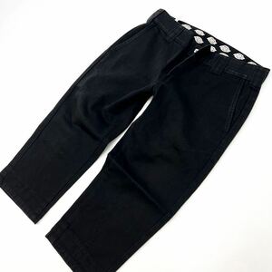 ディッキーズ ☆ Dickies 891 ロールアップ コットン ワークパンツ 膝下 ブラック W30 スリムで綺麗なシルエット◎ 万能カジュアル■Ja4486