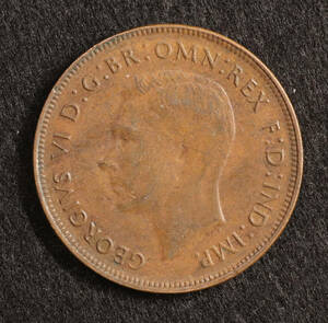 オーストラリア 1ペニー銅貨（1945）ジョージ6世 [171]