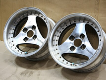 A715 旧車 当時物 絶版 希少 ADVAN Racing 鬼 Oni 15X7.5J +2 PCD114.3 2本 アドバン レーシング オニ JDM USDM S13 S14 AE86 180SX ドリ車_画像2