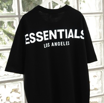 送料370円～ 新品【 Tシャツ 黒M】メンズ FOG エッセンシャルズ ESSENTIALS US限定★Los Angeles 反射ロゴ/半袖Tシャツ ブラック シンプル_画像2